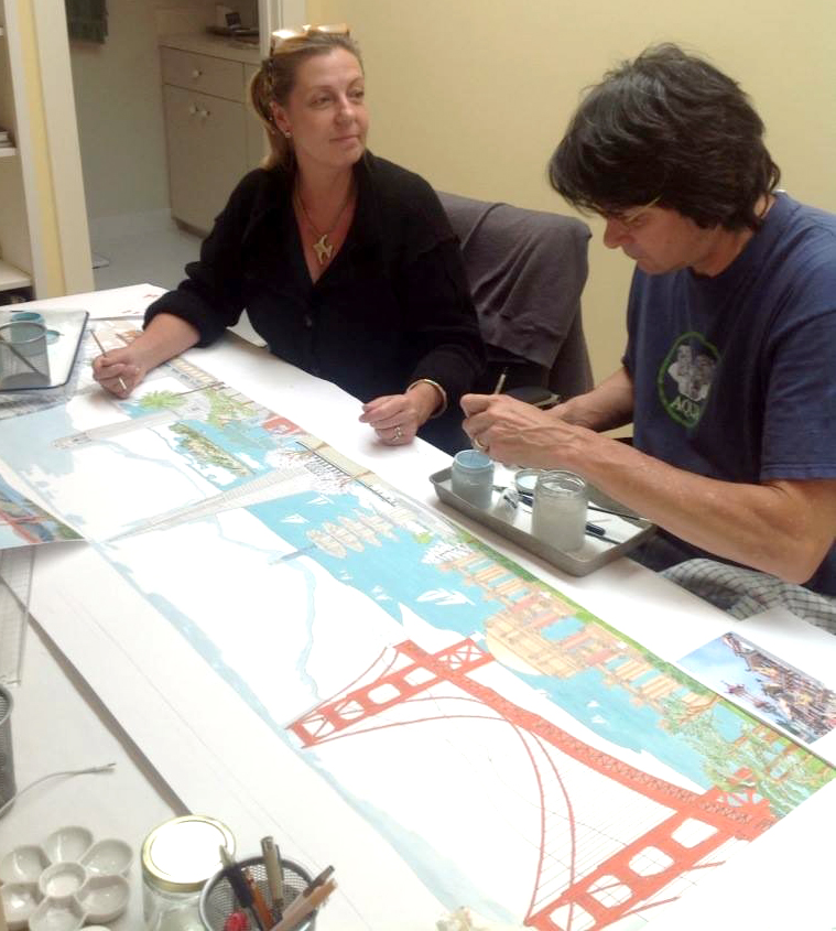 Cecy with Ken painting