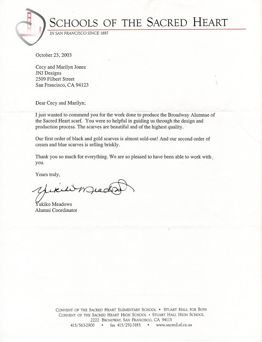 Sacred Heart Letter