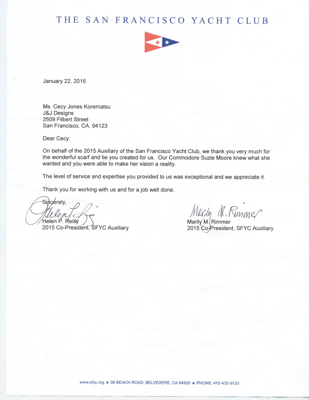 sfyc letter